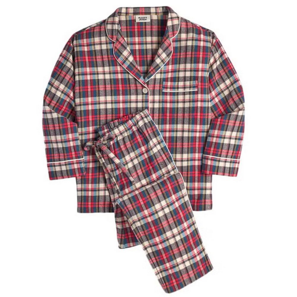 Sleepy Jones Plaid Marina Pajama Set
